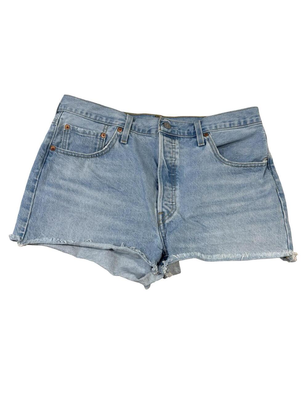 Levi's Blue Denim Cut-off Shorts - Size 33 - Picture 1 of 5